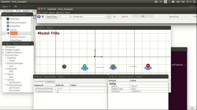 JaamSim User Manual Single Server example смотреть онлайн