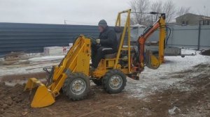 Возможности мини экскаватора-погрузчика в зимних условиях.
