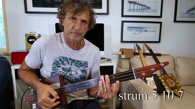 Children of the Revolution by T Rex 3 string cigar box guitar lesson смотреть онлайн
