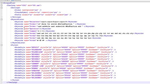 Notepad++ 6502 Asm Language Addon смотреть онлайн