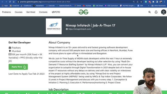 ? Software Development Internship Opportunities by GeeksforGeeks | Job-A-Thon 17 | GfG SDE Intern смотреть онлайн