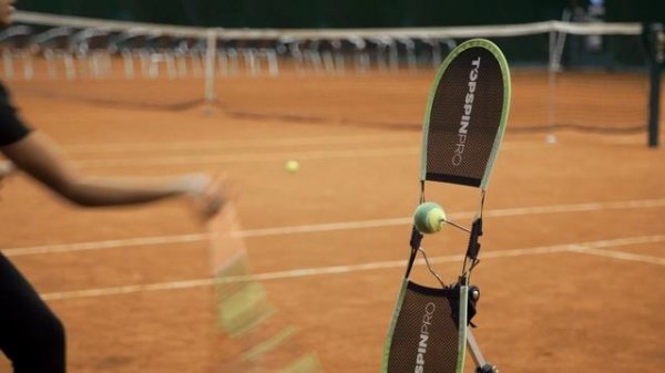 TopspinPro | Drill: 2 players, 1 TopspinPro, Alternate Shots, Cross-Court, Synchronised Striking