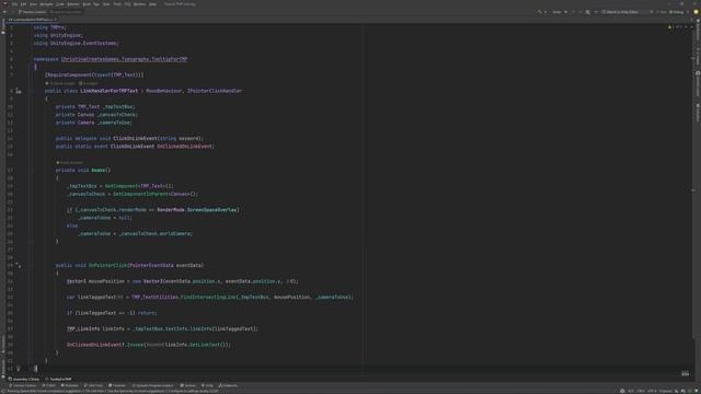 How to open a URL or link from a text box with Unity TextMeshPro ? смотреть онлайн