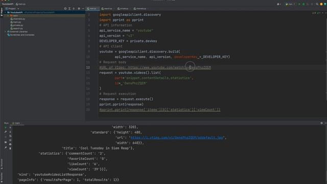How to get the number of Views, Likes, or Comments on a Youtube Video using the Youtube API Tutoria смотреть онлайн