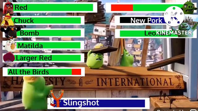 The Angry Birds Movie (2017) First Battle With Healthbars 1/4 (REMAKE)