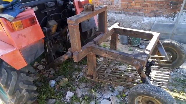 Упращёная самодельная картофелекопалка для МТЗ-320 смотреть онлайн