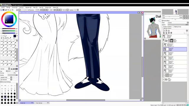 Furry Couple art commission - speed painting смотреть онлайн