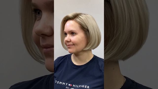 Стрижка Карэ из длинных и растяжка цвета в блонд. Goldwell смотреть онлайн