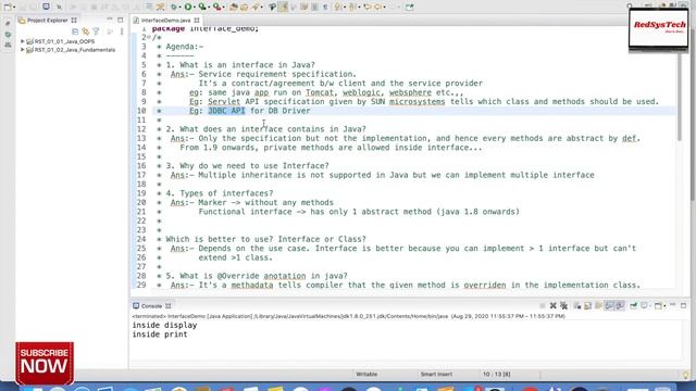 # 55 What and How Interface works internally in Java? | Interface in java |Java Tutorials|RedSysTec смотреть онлайн