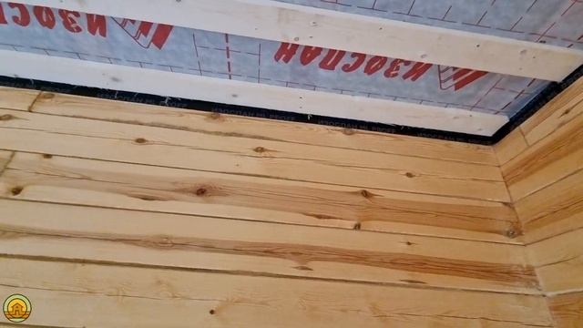 Утепление пола и крыши в доме из бруса от Центра Домостроения Дом 6 на 8 в полтора этажа Сыктывка смотреть онлайн