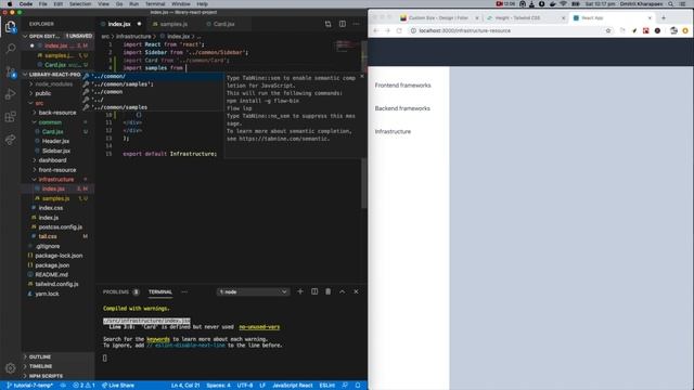 React JS crash course tutorial 9 - creating Card component смотреть онлайн