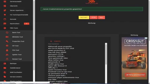 Создаю сервер в Minecraft на хостинге MineHub смотреть онлайн