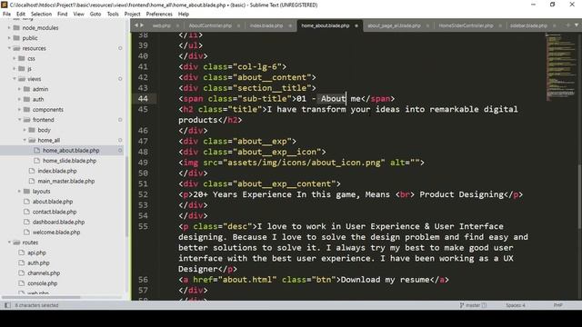 Laravel 9 Project #45 | Frontend About Page Show Data Part 1 смотреть онлайн