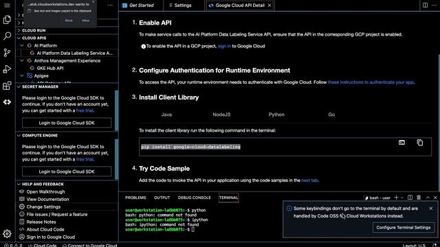 Setup GCP workstation with python смотреть онлайн