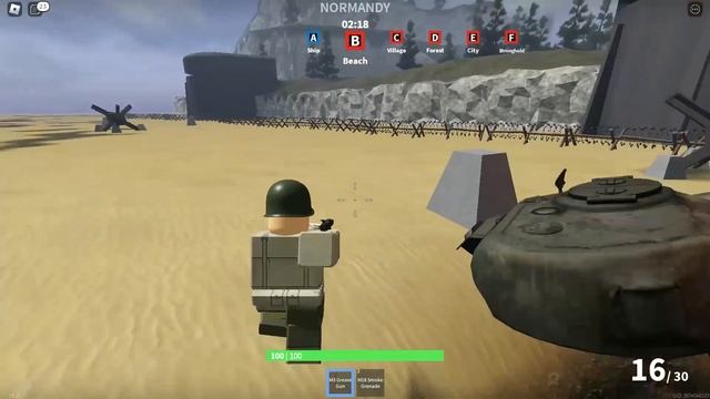 ВЫСАДКА В НОРМАНДИЮ В ROBLOX! Захватил замок? во время Дня Д! смотреть онлайн