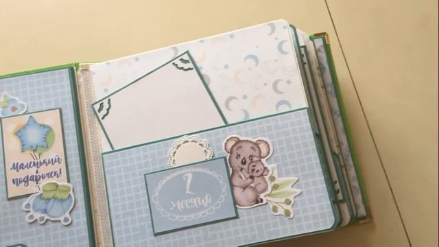Фотоальбом для новорожденного ручной работы. Скрапбукинг смотреть онлайн