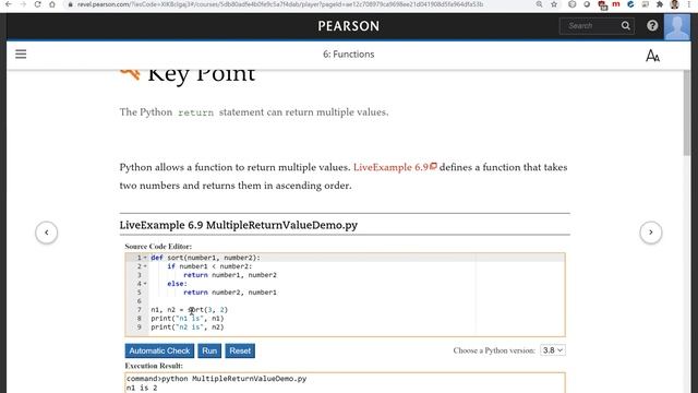 Daniel Liang Python Section 6.10 смотреть онлайн