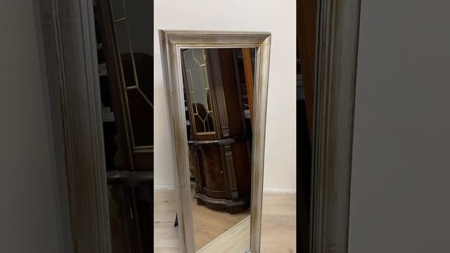 Напольно-настенное зеркало Galaxy AYN-001-GA серебристого цвета с золотой патиной смотреть онлайн