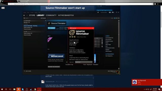 SFM won't launch fix for windows 10 users смотреть онлайн