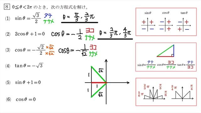 sin cos tan θの値 求め方【数II 三角関数】#８ смотреть онлайн