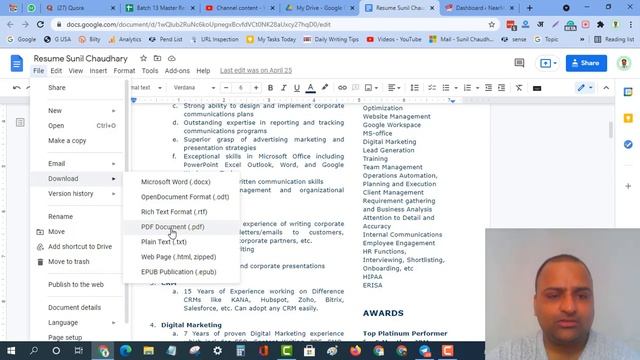 How to Download Google Doc as PDF File | Suniltams Guruji | JustBaazaar смотреть онлайн