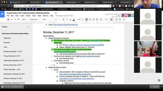 Kubernetes SIG Storage - CSI Implementation Workgroup 20171211 смотреть онлайн