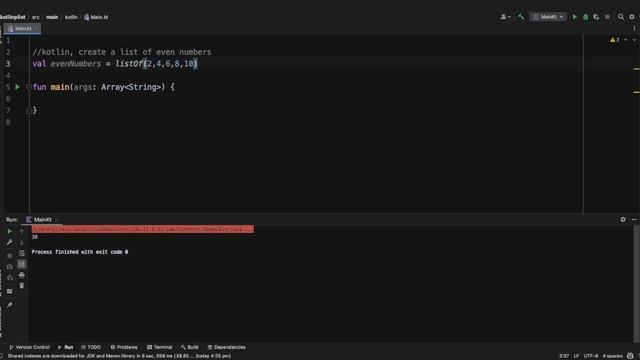Kotlin create a list of even numbers смотреть онлайн