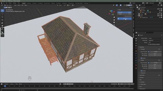 Blender. Створюємо зимовий настрій. Додаток Real Snow смотреть онлайн