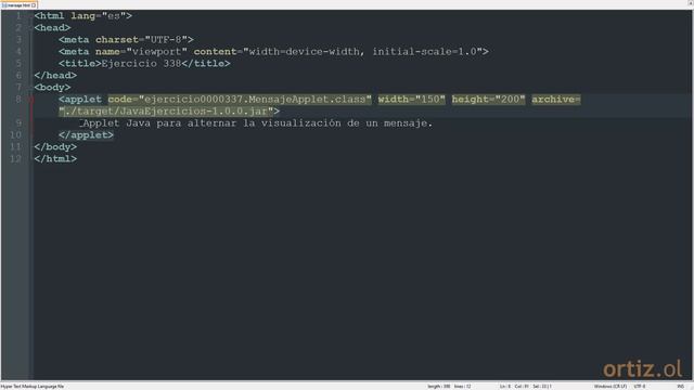 Java - Ejercicio 338: Usar el Comando AppletViewer para Ejecutar un Applet смотреть онлайн