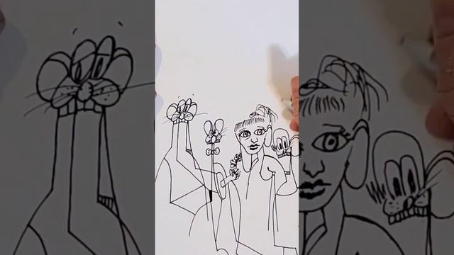 improvised drawing style #cubism #artist #arte #artboss смотреть онлайн