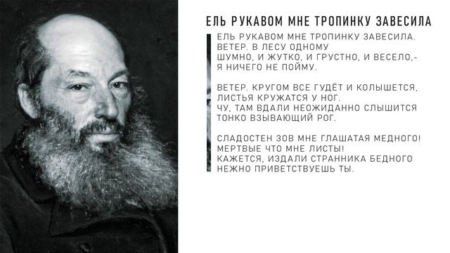 Афанасий Фет — Ель рукавом мне тропинку завесила (Аудио стихи слушать) смотреть онлайн