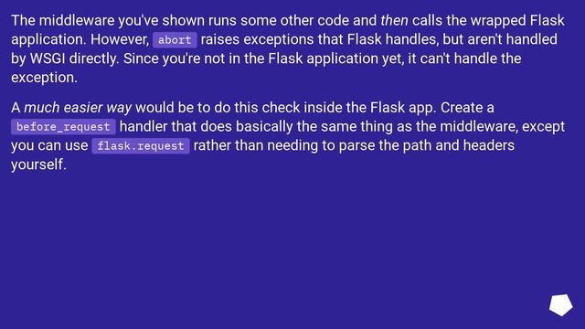 Flask middleware on abort 401 causing a 500 смотреть онлайн