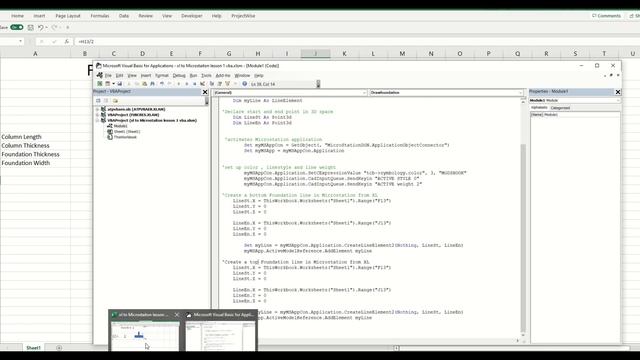 Excel to Microstation Connect VBA - Lesson 1 смотреть онлайн