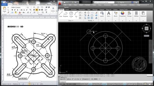 MASTER OF ENGINEERING - AutoCAD 2012 Modelo 2D-11 смотреть онлайн