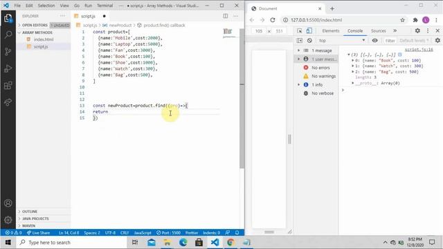 JavaScript array methods in hindi смотреть онлайн
