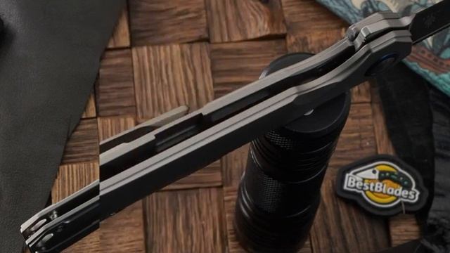 Складной нож Kizer Knives Begleiter сталь S35VN, японское танто, титан смотреть онлайн