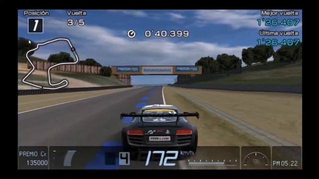 Gran Turismo psp Audi R8 LMS Race Car смотреть онлайн
