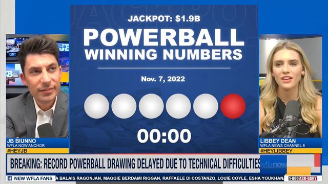 Powerball Drawing Results: Record $1.9 Billion Jackpot (November 7, 2022) | #HeyJB on WFLA Now смотреть онлайн