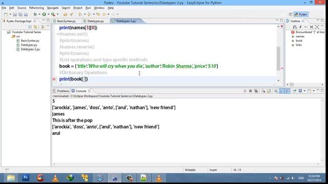 #python Python-Tutorial 4 : Lists-Dictionary-Tuple смотреть онлайн
