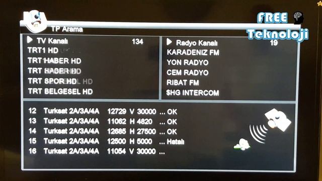 TÜRKSAT 4A OTOMATİK KANAL ARAMA FREKANSI смотреть онлайн