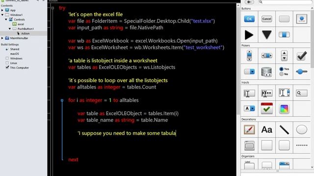 Xojo - Excel Tables смотреть онлайн