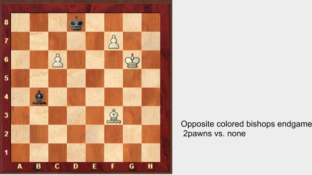 Opposite colored bishops endgame 2pawns vs. none смотреть онлайн