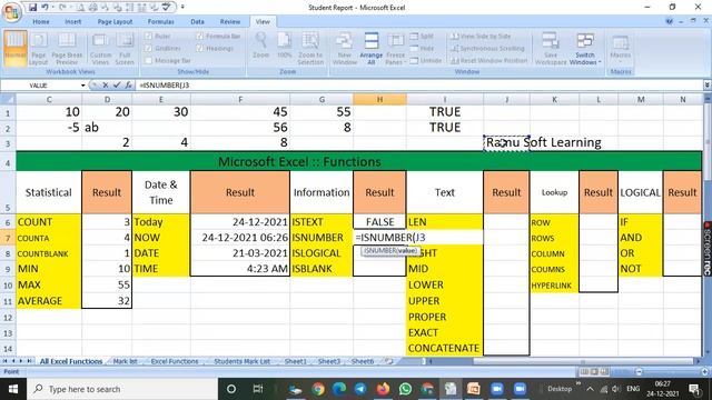 45 Days : Day 18 : MS Excel (Part-4) : Different types of functions смотреть онлайн