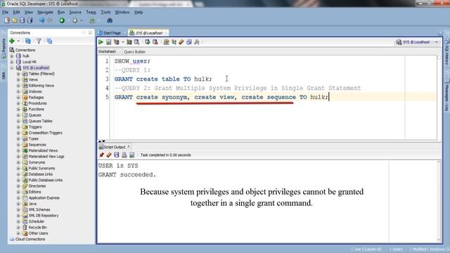 SQL tutorial 46: What are System Privileges & How To Grant them using Data Control Language смотреть онлайн