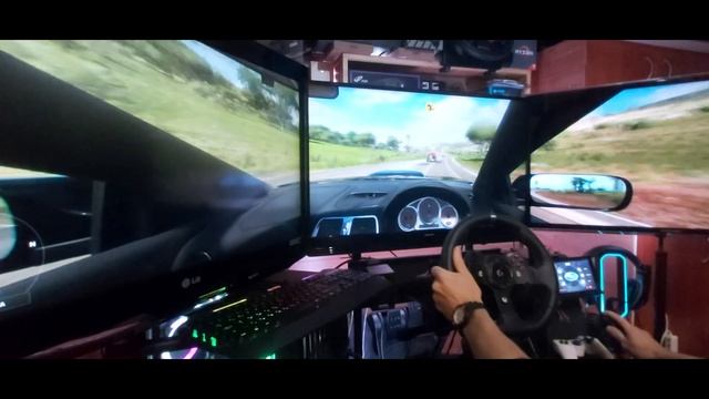 Forza Horizon 5 Subaru Logitech G920 wheel + shifter simulator view смотреть онлайн