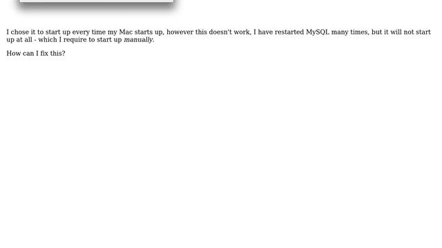 Apple: MySQL does not start on startup (3 Solutions!!) смотреть онлайн