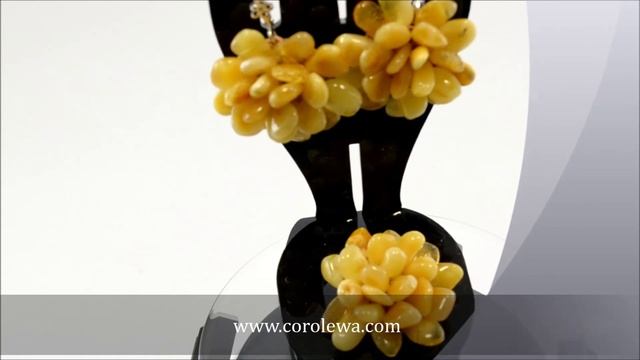 Комплект: кольцо и серьги с янтарём арт.699 смотреть онлайн