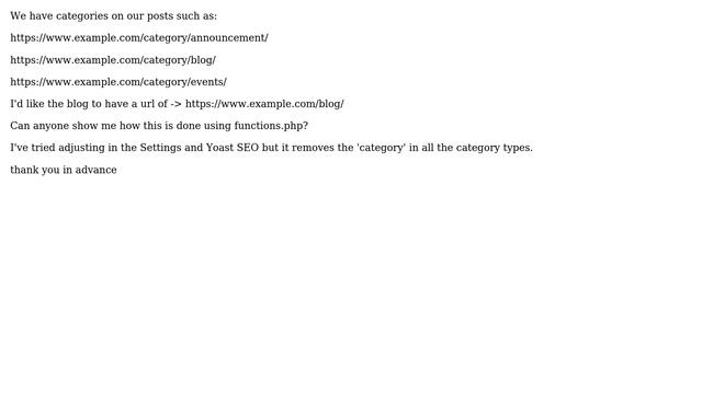 Wordpress: Remove the 'category' url for one category type смотреть онлайн