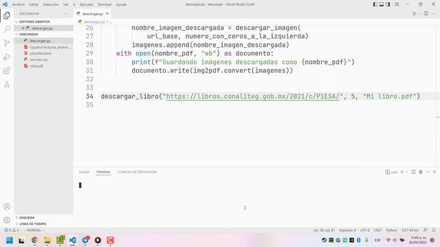 Descargar libros de CONALITEG con Python y Flask смотреть онлайн