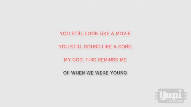 Adele - When We Were Young (Karaoke)